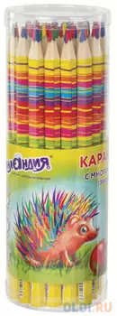 Карандаш с многоцветным грифелем ЮНЛАНДИЯ MAGIC, 1 штука, утолщенный, заточенный, 181373