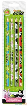 Карандаши чернографитные Action! Guess with Jess 4 шт GJ-ALP185/4 GJ-ALP185/4