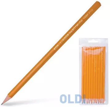 Карандаши чернографитные KOH-I-NOOR, НАБОР 10 шт., 2Н, Н-2, НВ-4, В-2, 2В, пластиковая упаковка, европодвес, 1696010042TE