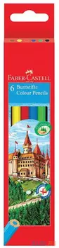 Карандаши цветные FABER-CASTELL, 6 цветов, картонная упаковка с подвесом, 120106