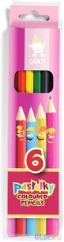 Карандаши цветные KOH-I-NOOR "Centi", 6 цветов, грифель 2,65 мм, заточенные, европодвес, 2141006002KS