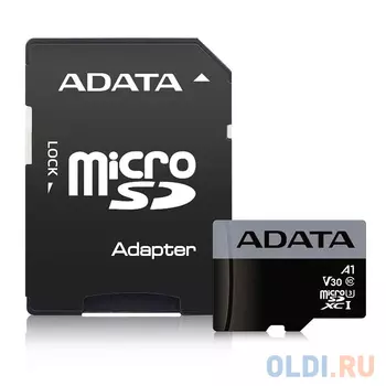 Карта памяти 16GB ADATA Premier Pro microSDXC/SDHC UHS-I U3 Class 10(V30S) 100MB/60MB/s с адаптером