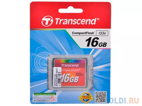 Карта памяти Compact Flash 16Gb Transcend <133x