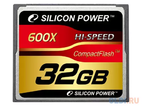 Карта памяти Compact Flash Card 32Gb Silicon Power 600x SP032GBCFC600V10