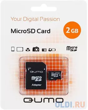 Карта памяти Micro SD 2Gb QUMO QM2GMICSD
