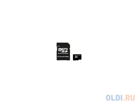 Карта памяти Micro SDHC 32GB Class 10 Silicon Power SP032GBSTHDU1V10-SP + адаптер SD
