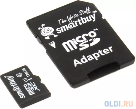 Карта памяти Micro SDXC 128GB Class 10 SmartBuy SB128GBSDCL10-01 + адаптер