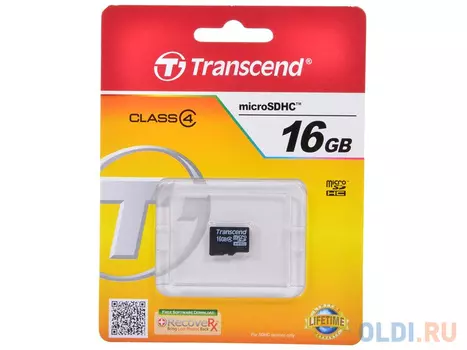 Карта памяти MicroSDHC 16GB Transcend Class4 no Adapter (TS16GUSDC4)