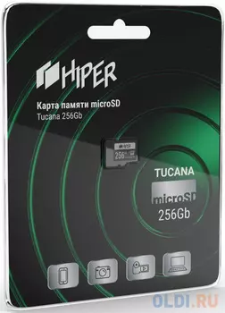 Карта памяти microSDHX 256GB CL10 UHS-1 U3, Tucana, Hiper