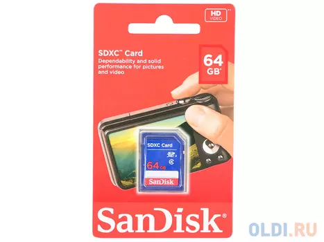 Карта памяти SDXC 64GB Class 4 SanDisk SDSDB-064G-B35