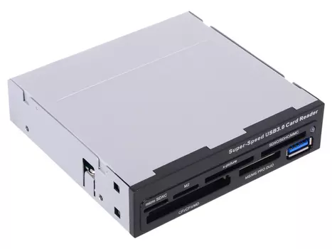 Картридер Ginzzu GR-166UB Black internal 3.5"