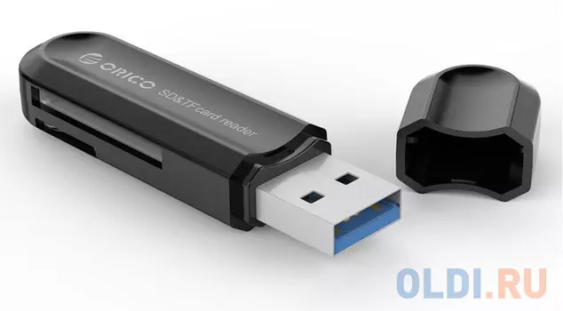 Картридер внешний Orico CRS21 USB3.0 microSD/SDHC/SDXC черный