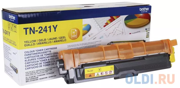Картридж Brother TN241Y 1400стр Желтый