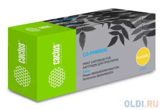Картридж Cactus CS-PH6600C 6000стр Голубой