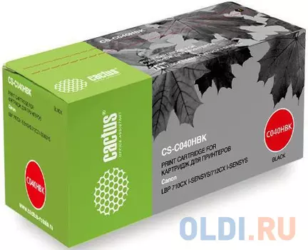 Картридж Cactus CS-C040HBK 12500стр Черный