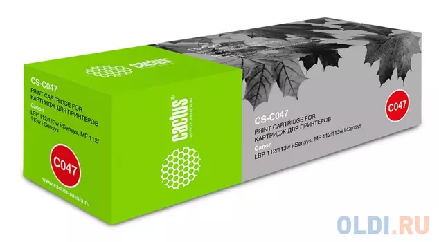 Картридж Cactus CS-C047 1600стр Черный