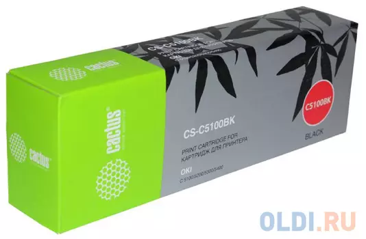 Картридж Cactus CS-C5100BK 42127408 для Oki C 5100/5200/5300/5400 черный 5000стр