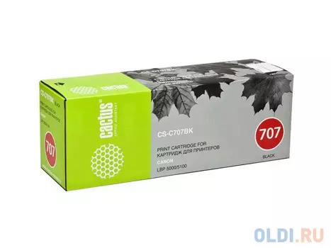 Картридж Cactus CS-C707BK 2500стр Черный