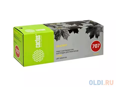 Картридж Cactus CS-C707Y 2000стр Желтый