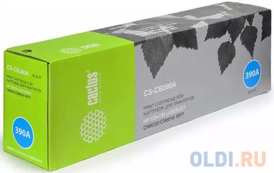 Картридж Cactus CS-CB390AR для HP CLJ CM6030/CM6040/CP6015 черный 19500стр