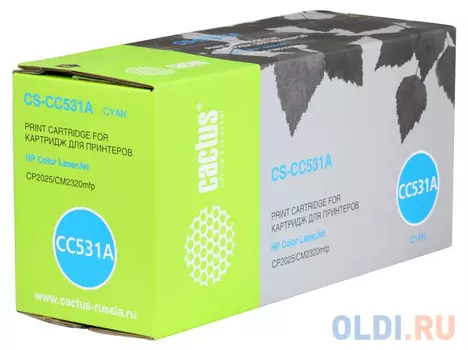 Картридж Cactus CS-CC531A 2800стр Голубой