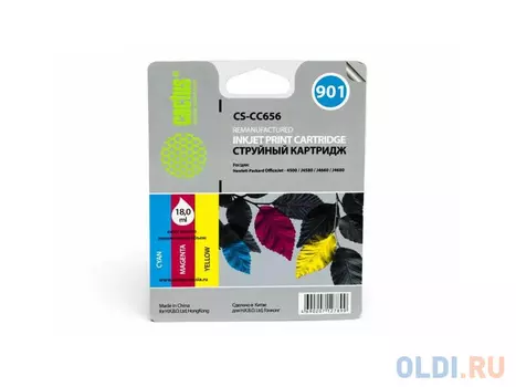 Картридж Cactus CS-CC656 №901 для HP OfficeJet 4500/J4580/J4660/J4680 цветной