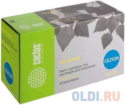 Картридж Cactus CS-CE252AR для HP CLJ CP3525/CM3530 желтый 7000стр