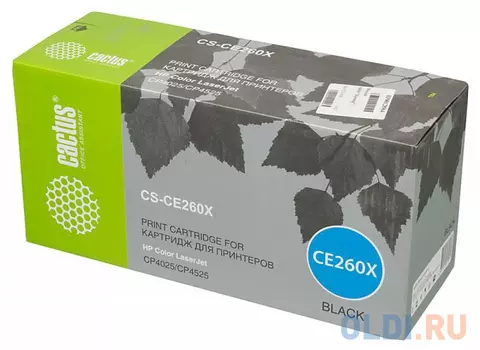Картридж Cactus CS-CE260X 17000стр Черный