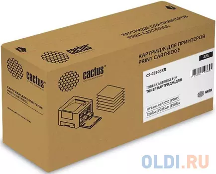 Картридж Cactus CS-CE505XR для HP LJ P2050/P2055/P2055D/P2055DN/P2055X черный 6500стр