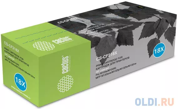 Картридж Cactus CS-CF218X для HP LJ M104/ M132 черный 2500стр