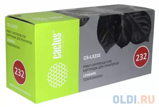 Картридж Cactus CS-LX232 24016SE для Lexmark Optra E230/E232T/E240N/E332N/E342/E232/E234/E330/E332TN/E342N/E232N/E240/E332/E340/E342TN черный 2500стр