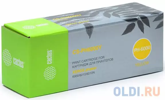 Картридж Cactus CS-PH6000Y 1000стр Желтый