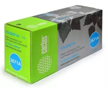 Картридж Cactus CS-Q2671AR голубой (cyan) 4000 стр. для HP Color LaserJet 3500/3550