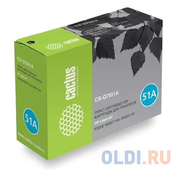 Картридж Cactus CS-Q7551A 6500стр Черный