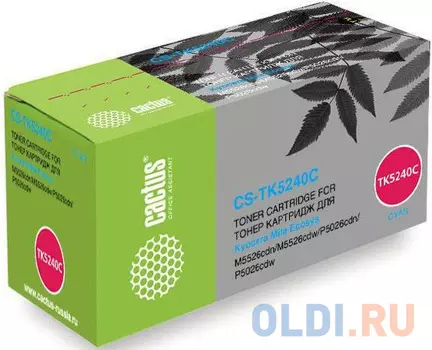 Картридж Cactus CS-TK5240C 4000стр Голубой