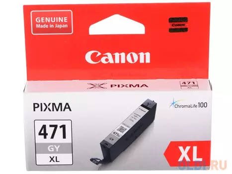 Картридж Canon CLI-471XLGY для Canon PIXMA MG5740 PIXMA MG6840 PIXMA MG7740 290 Серый 0350C001