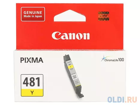 Картридж Canon CLI-481 Y для Canon Pixma TS5140/6140/8140/8540 желтый 2100C001