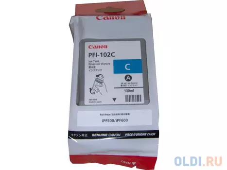 Картридж Canon PFI-102C для Canon iPF510 605 610 650 655 750 760 765 130мл голубой 0896B001