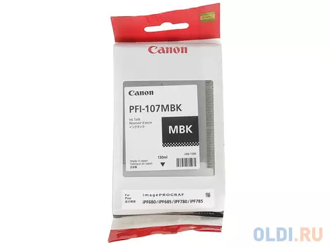 Картридж Canon PFI-107 MBK 120стр Черный матовый