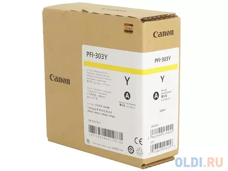 Картридж Canon PFI-303 Y для iPF815 825 желтый