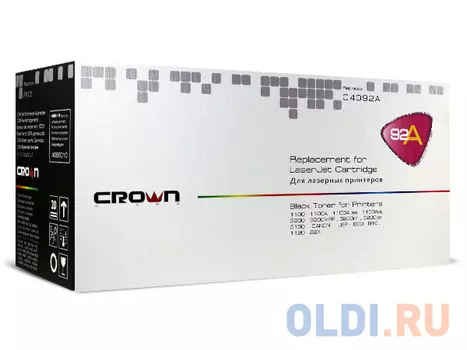 Картридж CROWN CT-C4092A/EP-22 (92А Hр: 1100, 1100A, 1100Ase, 1100Axi, 3200, 3200MFP, 3200M, 3200se, 3150 Canon: LBP800, 810, 1120, 22X)