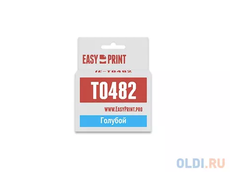Картридж Easyprint IE-T0482 C13T048240 для Epson St Ph R200/R300 голубой с чипом