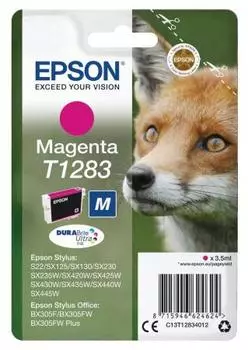 Картридж Epson C13T12834012 пурпурный (magenta) 205 стр для Epson Stylus S22 / SX125/130/230/235/420/425/430/435/440/445 / Office BX305