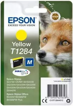 Картридж Epson C13T12844012 желтый (yellow) 225 стр для Epson Stylus S22 / SX125/130/230/235/420/425/430/435/440/445 / Office BX305