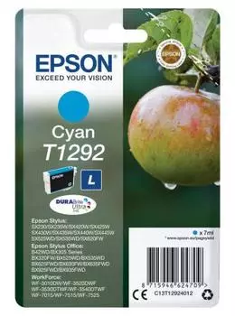 Картридж Epson C13T12924012 голубой (cyan) 460 стр для Epson Stylus SX230/235/420/425/430/435/440/445/525/535 / Office B42 / BX305/320/625/635 / WorkForce WF-3520/7015/7515/7525