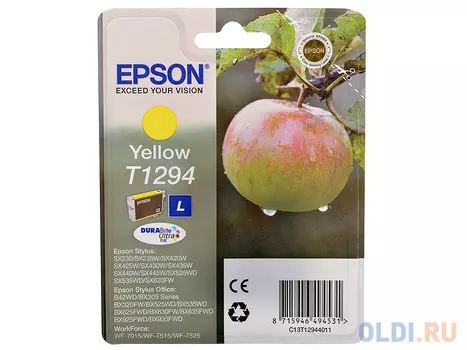 Картридж Epson T1294 665стр Желтый