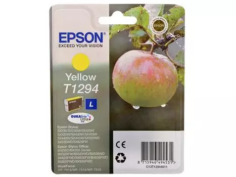 Картридж Epson C13T12944011/C13T12944021 для Epson Stylus SX420/425/525WD/B42WD/BX320FW желтый