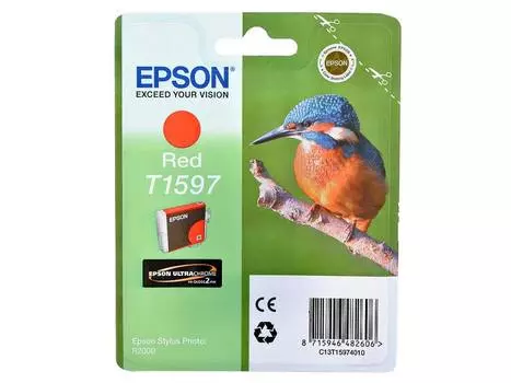 Картридж Epson C13T15974010 T1597 для Epson Stylus Photo R2000 красный