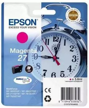 Картридж Epson C13T27034022 пурпурный (magenta) 3,6 мл для Epson WorkForce WF-3620/3640/7110/7210/7610/7620/7710