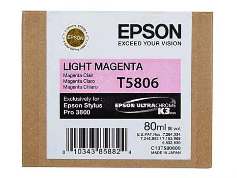 Картридж Epson C13T580600 светло-пурпурный (light magenta) 80 мл для Epson Stylus Pro 3800